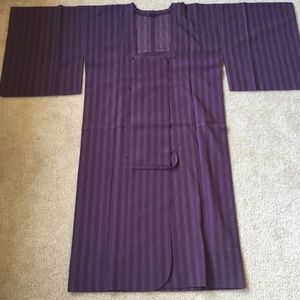 Long Purple Traditional Japanese Kimono Jacket